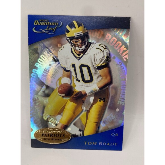 TOM BRADY Rookie 2000 Donruss Quantum Leaf #343  RC GOAT QB NE TB Michigan - Picture 1 of 2